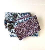 三橋工房・半幅帯「唐草に菊花×小紋菊花寄せ柄」